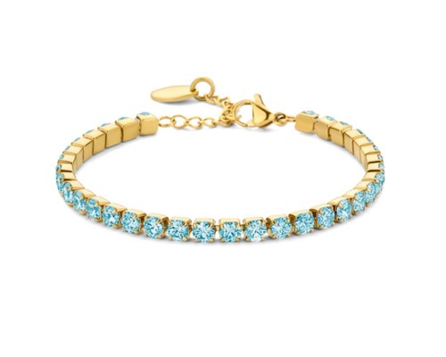 Tennisarmband edelstahl 18k - edelstahl,