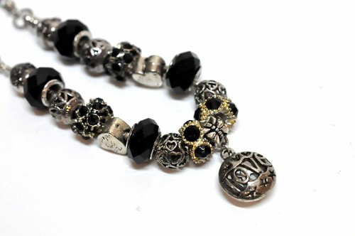Armband charms schwarz - armband,
