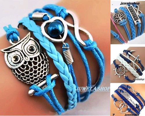 Leder wickel damenarmband - leder,