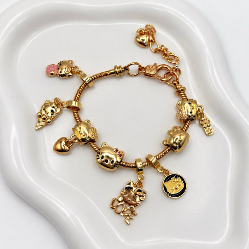 Hello kitty armband goldfarben - kitty,