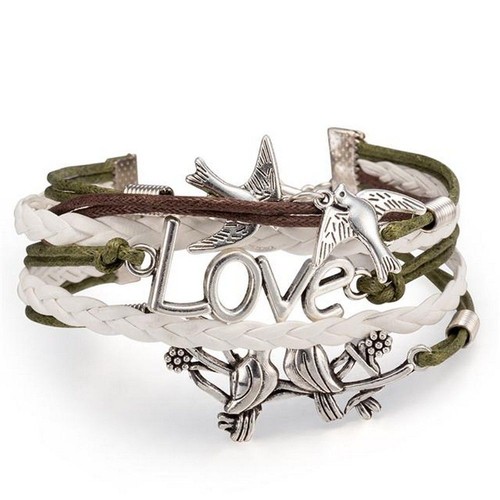 Unisex leder armband - unisex,
