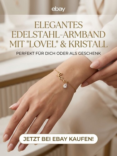 Edelstahl armband love kristal - armband,