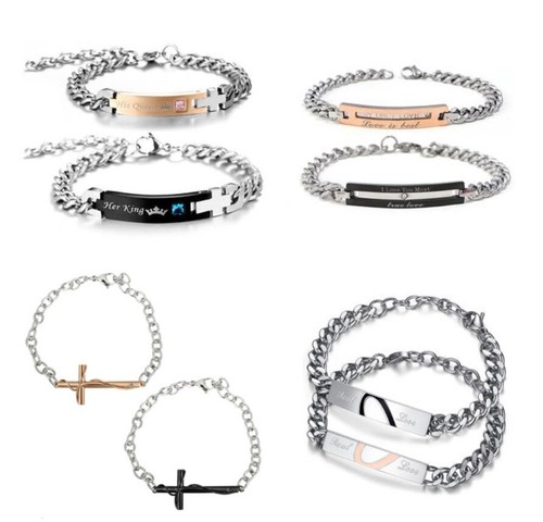 Edelstahl partner armband - 2x,